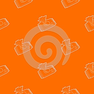 Wet wipe pack pattern vector orange