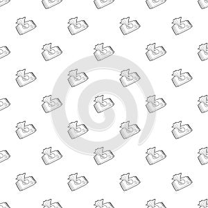 Wet wipe pack pattern vector seamless