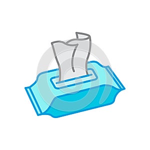 Wet wipes icon