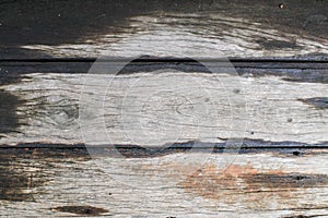 Wet wood texture. Old vintage aged grunge dark brown and gray wooden floor planks