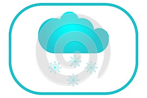 wether icons cloud with snow. Vector