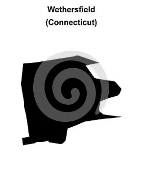 Wethersfield outline map