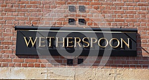 Wetherspoon pub sign in Chepstow