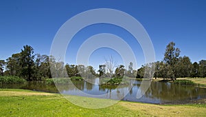 A wetlands outback billabong at Dubbo, New South Wales, Australia.