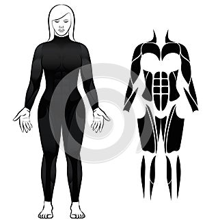 Wetsuit Black Diving Suit Woman