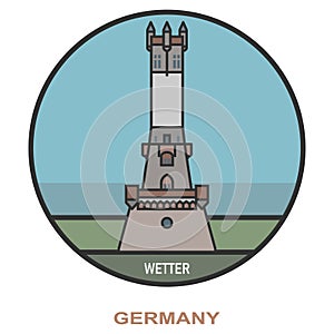 Wetter. Cities and towns in Germany