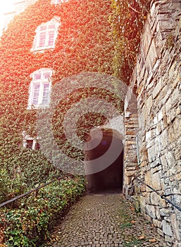 Wetter, Germany - September 12, 2022: Burg Vetter, North Rhine - Westphalia, ÃÂastle ruins in the Ruhr Valley