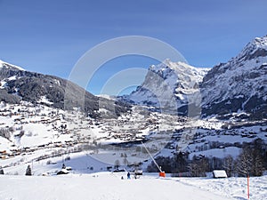 Wetterhorn And Grindelwald in Winter