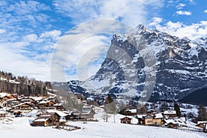 Wetterhorn of Grindelwald in Winter