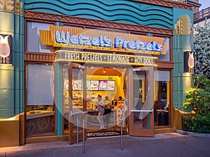 Wetzel's Pretzels store at Downtown Disney