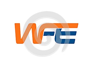 WFE letter logo design vector photo