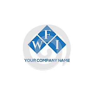 WFI letter logo design on WHITE background. WFI creative initials letter logo concept. WFI letter design