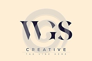 WGS abstract letter logo design