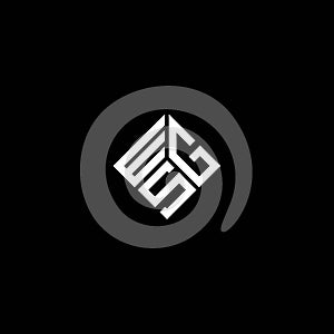 WGS letter logo design on black background. WGS creative initials letter logo concept. WGS letter design