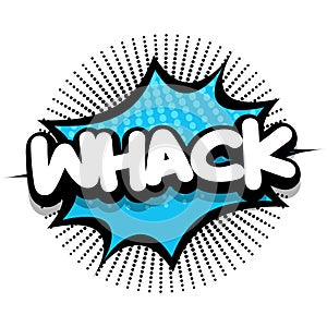 Whack Comic book explosion bubble vector illustration