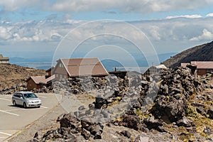 Whakapapa Village on Mount Ruapehu Volcano, Tongariro National Park, New Zealand