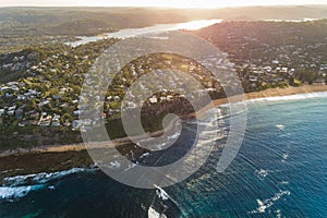 Whale Beach, Sydney Australia aerial