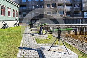 Whale Harpoon guns in Tromso in Norway