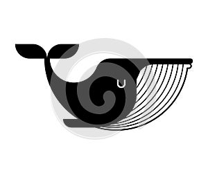 Whale icon sign. large mammal under water. Vector illustration