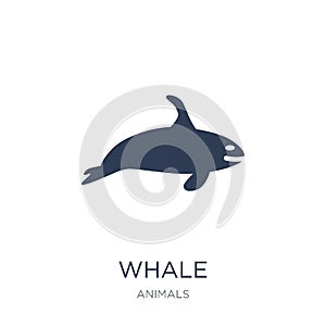 Whale icon. Trendy flat vector Whale icon on white background fr