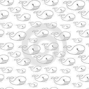 Whale seamles pattern