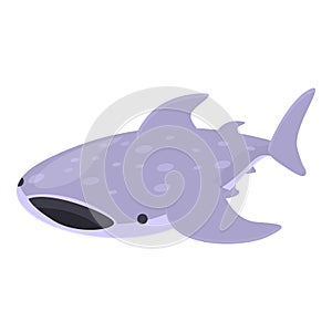 Whale shark animal icon cartoon vector. Sea fish