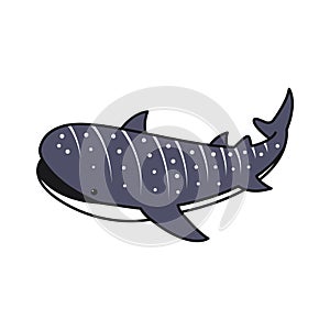 Whale shark cartoon icon