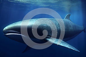 Whale shark swimming underwater in the deep blue sea,  Underwater world