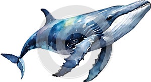 A whale soaring in the air. Ai-Generated