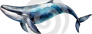 A whale soaring in the air. Ai-Generated