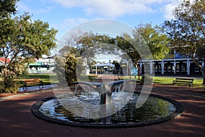 The Whale Tail Fountain AT Victor Harbour town South Australia Australia