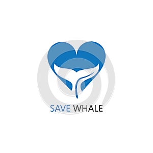 Whale tail icon vector illustration