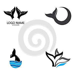 Whale tail icon vector illustration