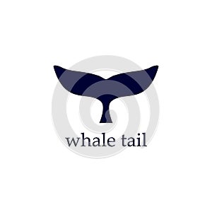 Whale tail icon vector illustration, whale tail sign isolated on white background.