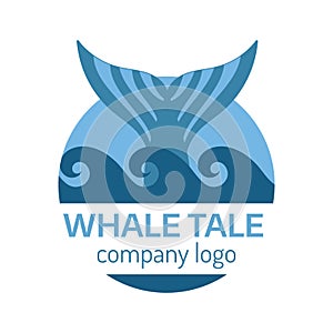 Whale tail label.