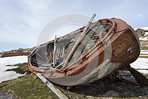 Former Grytviken whaling station, King Edward Cove, South Georgia, Antarctica