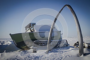 Whalebone Arch of Barrow Alaska photo