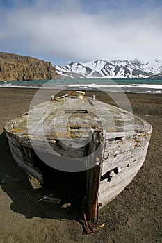 Whaling Boat, Deception Island, Antarctica photo