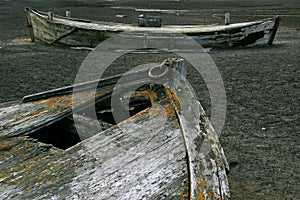 Whaling Boats, Deception Island, Antarctica photo