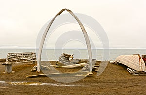 Whaling Monument in a Native Whaling Village