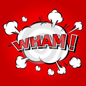 Wham! - Comic Speech Bubble, Cartoon.