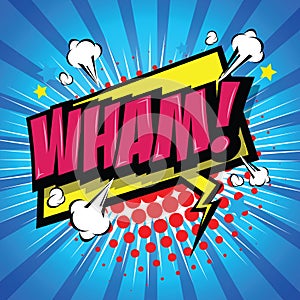 Wham! Comic Speech Bubble. Vector Eps 10.