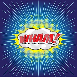 WHAM! comic word