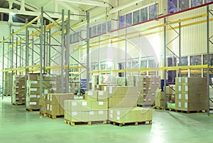 Wharehouse with boxes