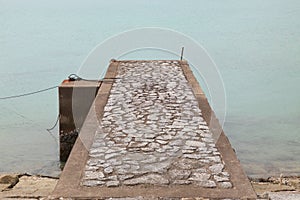 Wharf on beach in wakayama Japan