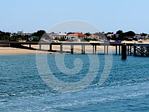 Wharf Or Dock On Ilha Da Culatra Portugal