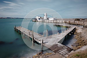 Wharf at Oamaru harbor