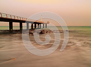 Wharf and ocean