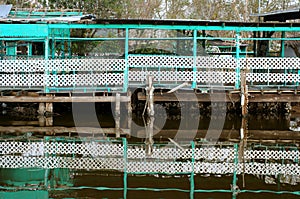 Wharf reflection