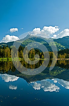 Wharf by the Schwarzsee in Austria